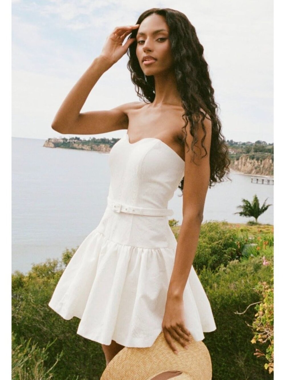 Hutch Junie Strapless Belted Mini Dress Womens Size 8